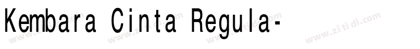 Kembara Cinta Regula字体转换